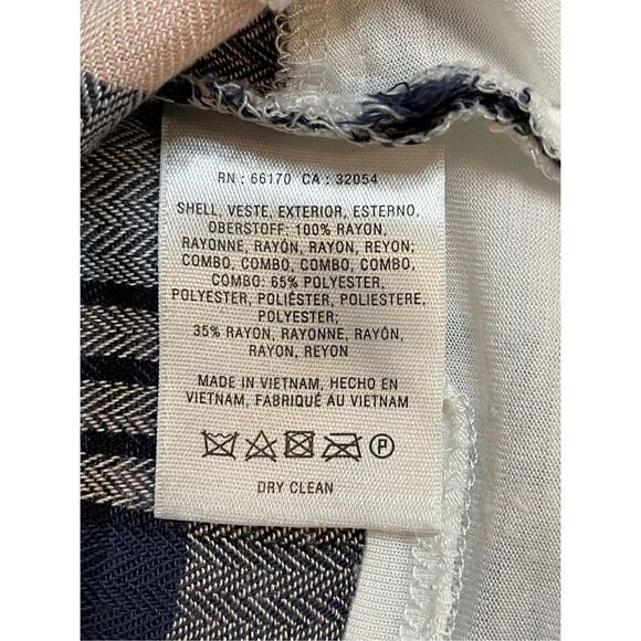 POSTMARK Anthropologie Multi-Color Mixed Fabric Plaid Jersey Shirt Womens sz sma - Picture 5 of 6